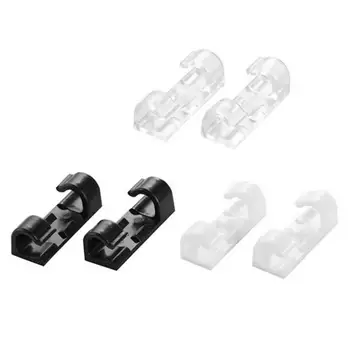 

20pcs USB Cable Organizer Wire Winder Silicone Tie Fixer Wire Management organizador Cord Clip Office Desktop Phone Cable holder