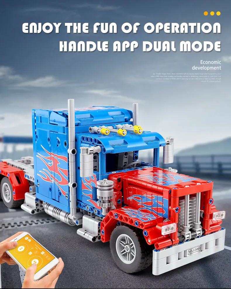 MOULD KING 15001 Peterbilt 389 Heavy Container Remote Control Truck
