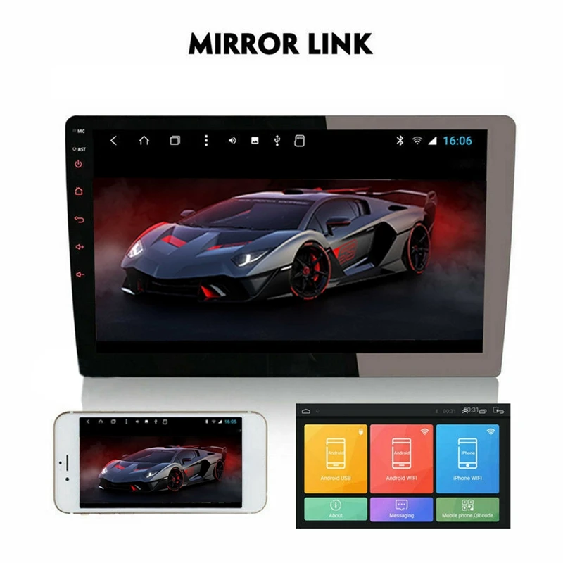  9 zoll Android 8.1 Auto MP5 Player Stereo Radio 1024X600 HD LCD Quad Core WIFI + 1G + 16G GPS BT OB