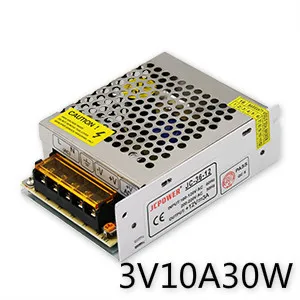 3V 10A 3V источник питания Светильник ing трансформатор 10A 20A 25A 40A DC 220V 3V 30W 60W 75W 120W Трансформатор источник питания для светодиодных лент светильник - Цвет: 3V 10A