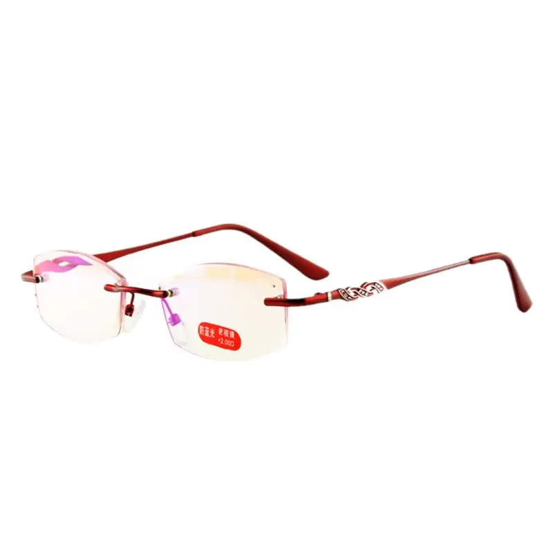Men Women Presbyopia Eyewear Frameless Anti-fatigue Reading Glasses - Цвет оправы: 250