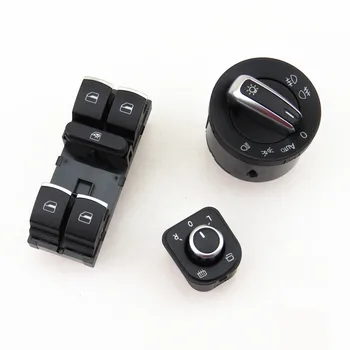 

READXT Car Headlight Window Control Switch Rearview Mirror Switch For VW Passat B6 Golf 5 MK5 6 MK6 TIGUAN 5ND959857 5ND959565A