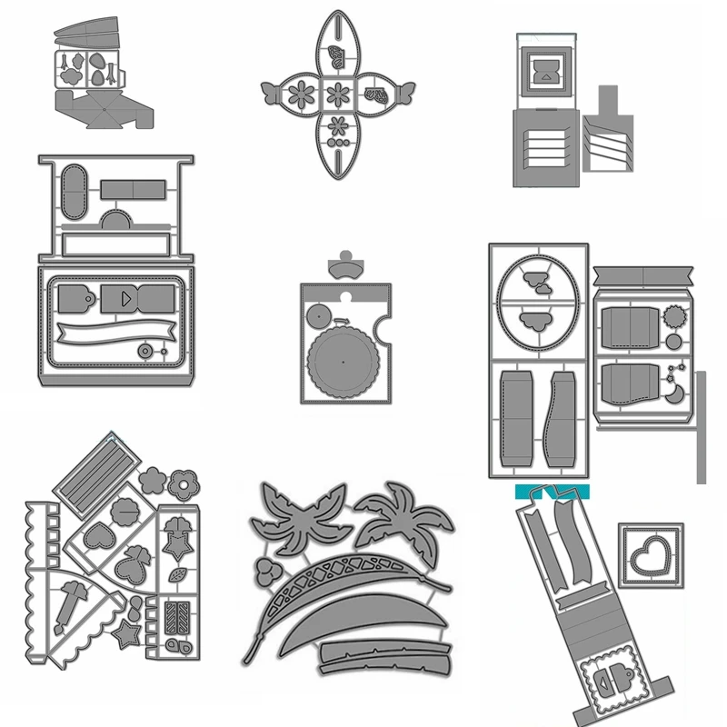 

Mixed Irregular Shape Metal Cutting Dies Stencil DIY Scrapbook Album Embossing Handmade Card Making Photo Decoration 2019 New