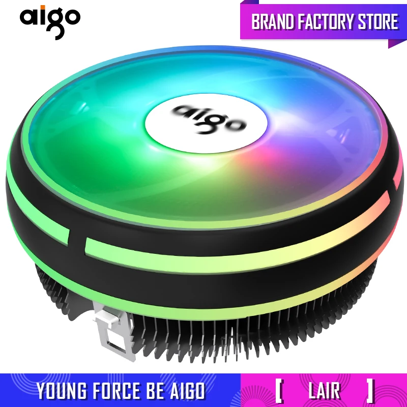 Cooler LED Radiator Cooling-Fan Heat-Sink Compute Aigo Cpu 4pin Rgb 120mm AMD PC AM3/AM4