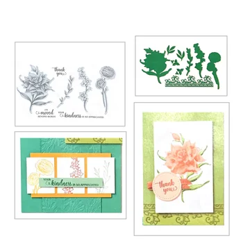 

New 2020 Metal Cutting Dies and Scrapbooking For Paper Making Birthday Flowers Embossing Frame Card Clear Stamps Stampin Up Set