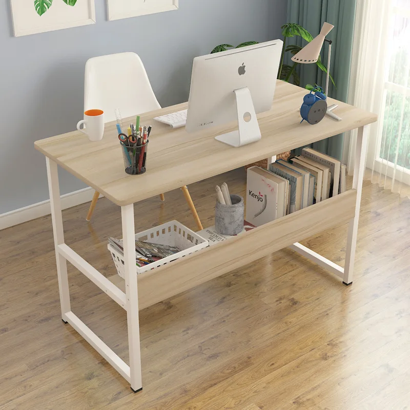 

Manufacturers Direct Selling Wood Desktop Computer Desk Household Minimalist Modern Students Bedroom Bookshelf Simple Table