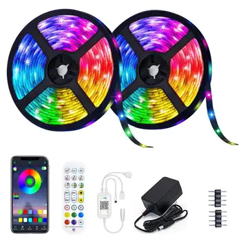 

RGB LED Strip 5050 Bluetooth DC 12V Flexible Tape Led Ribbon Led Strip Light 5M 10M 15M LED Lamp led lights for room Christmas