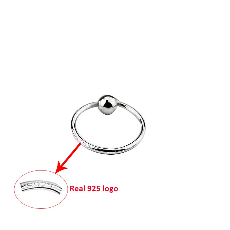 1 пара/лот 6/8/10/12 мм Раэль 925 пробы серебряные круглые серьги в виде колец, с бисером для "сделай сам" для изготовления аксессуары ювелирных изделий