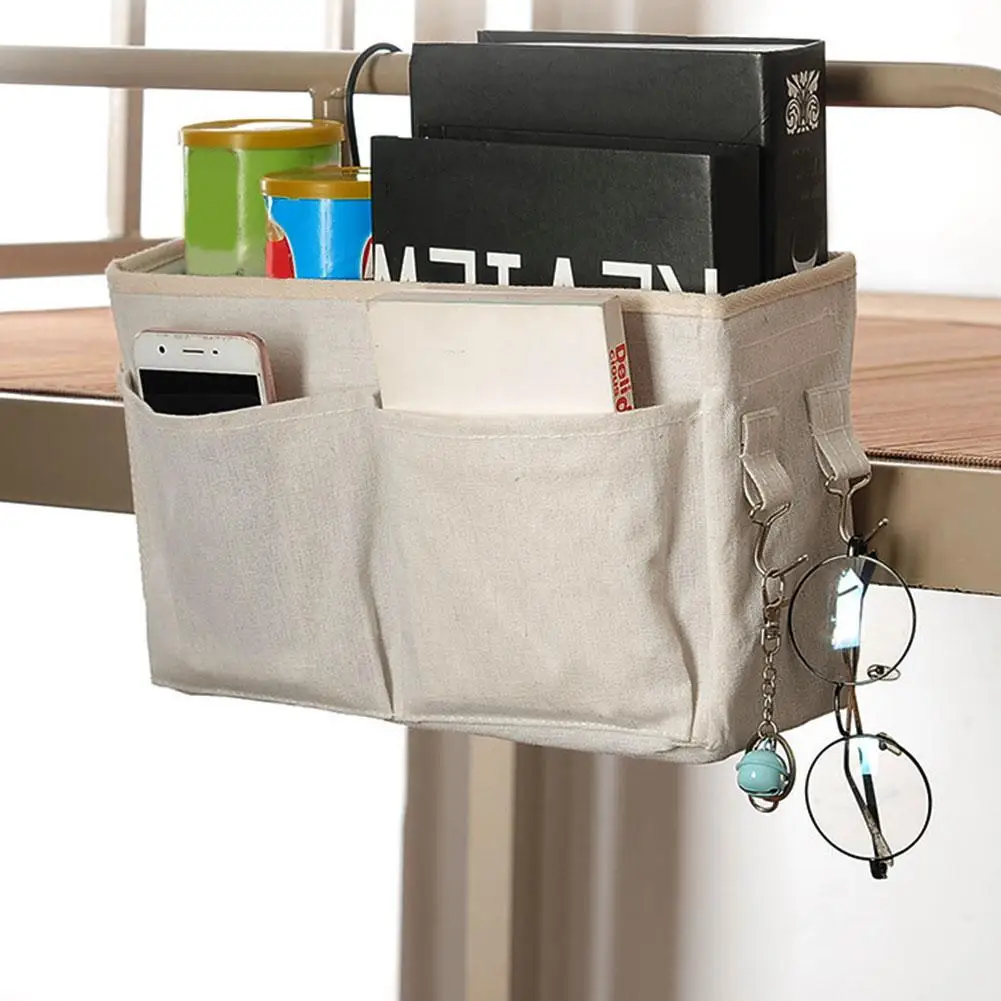Bed Hanging Organizer Storage Bag Large Capacity Pocket Pouch Cosmetics Storage Bag Dormitory Organizer Bag