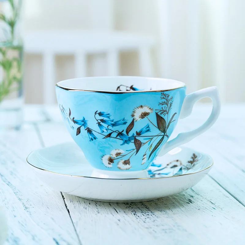 Bone China керамическая кофейная чашка для ресторана послеобеденный чай цветочный узор эспрессо капучино латте кружка Ceylon чай черный чай чашка
