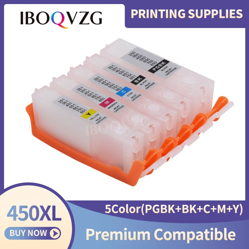 IBOQVZG для CANON PIXMA MG5440 MG5540 MG5640 MG6440 IP7240 MX924 IX6540 IX6840 PGI450 CL451 многоразовый картридж PGI 450 |