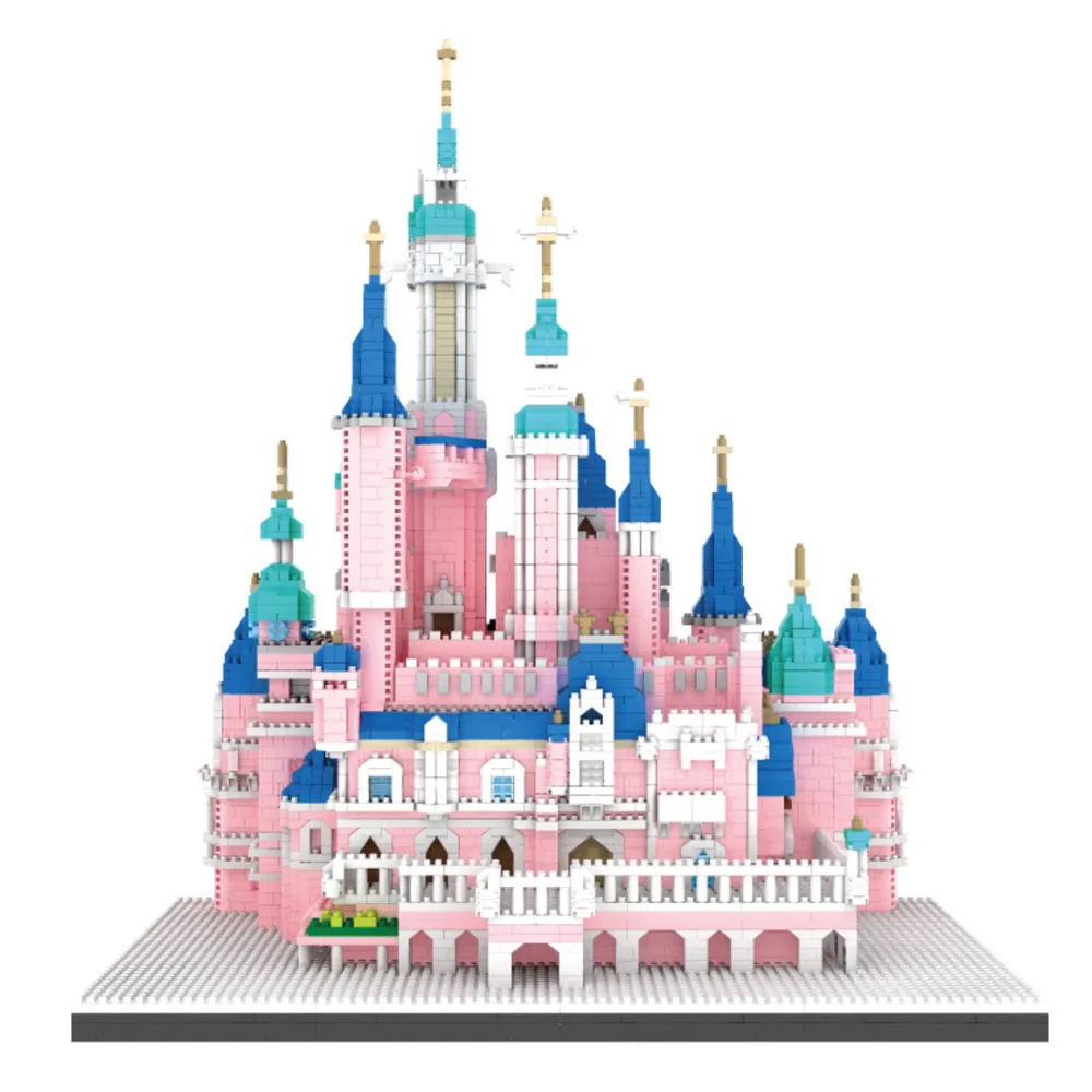 

Princess Building Block Bricks Girls Toys Model Compatible Friends Pink Castle Simulation Building Blocks Small Blocks Kids Gift