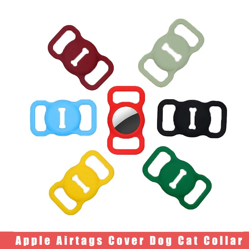 2021 Pet Silicone Protective Case Dog Cat Collar Loop For Apple Airtags Cover For Air Tags Locator Tracker Anti-lost Device New