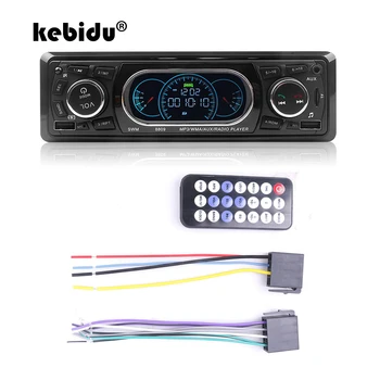 

kebidu 1din Car Audio MP3 Player FM Radio 12V Auto Car Radio Bluetooth 4.0 Handsfree Support USB/TF/3.5mm AUX LCD Stereo Speaker