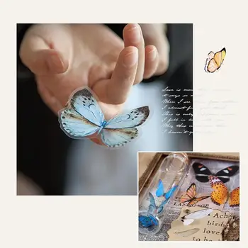 

40pcs/Box Butterfly Specimens Memo Stickers Pack DIY Posted It Kawaii Planner Scrapbooking Stickers Stationery School Supplies