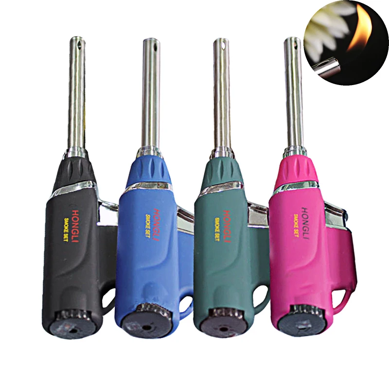 Portable Candle Lighter Handy Refillable Butane for Kitchen Fireplace Pilot Light BBQ Grill Stove Without Gas