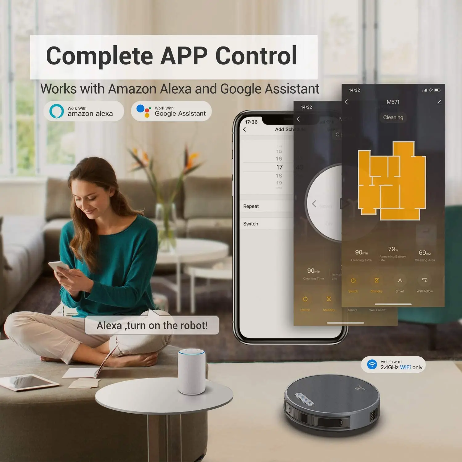 Lefant M571 Robot Vacuum Cleaner Home Auto Reharge 4500mah Battery Robotic  2200pa Sweep And Wet Mopping Wifi/app Control - Vacuum Cleaners - AliExpress