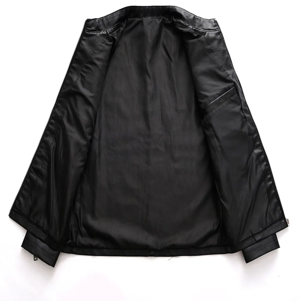 Мотоциклетная кожаная куртка Мужские кожаные куртки jaqueta couro masculina мужские кожаные пальто осень черный коричневый стенд байкер
