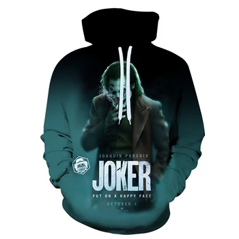 

Horror Movie Joker 3D Hoodies Men Women Casual Sweatshirts Clown Print Pattern Tops Fashion Casual Streetwear Oversized Hoodies