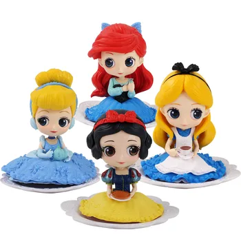 

4pcs/set 12cm Qposket Q posket Princess Snow White Cinderella Ariel Figure PVC Princess Collectible Model Toy for Girls Gifts