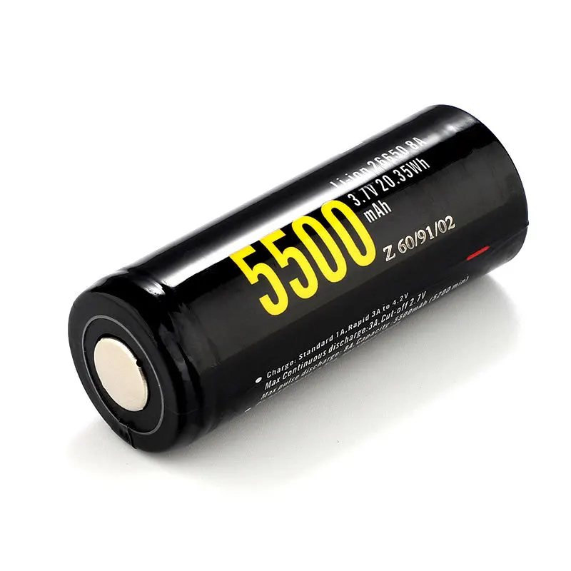 Bateria Li-ion, 5500mAh, 3.7V, 26650