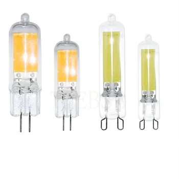 

1x high power G4 LED Lamp G9 6W 9W 12W COB SMD LED G4 G9 glass Dimmable Lamp 110V 220V 240V replace Halogen Spotlight Chandelier