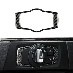 Карбоновый переключатель фары рамка отделка * 1 для BMW 3 серии E90 E92 E93 2005 rt