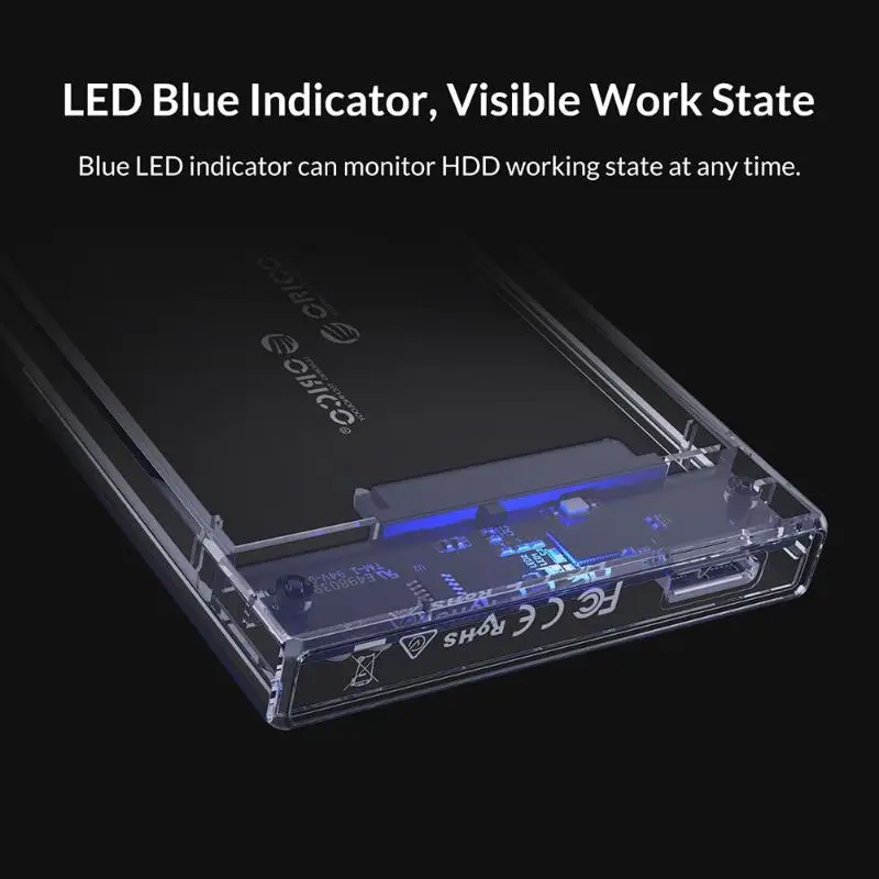 ORICO HDD чехол USB 3,0 Micro B to 2,5 SATA жесткий диск SSD Внешний корпус 5 Гбит/с поддержка 4 ТБ HDD чехол для Windows/Mac/Linux