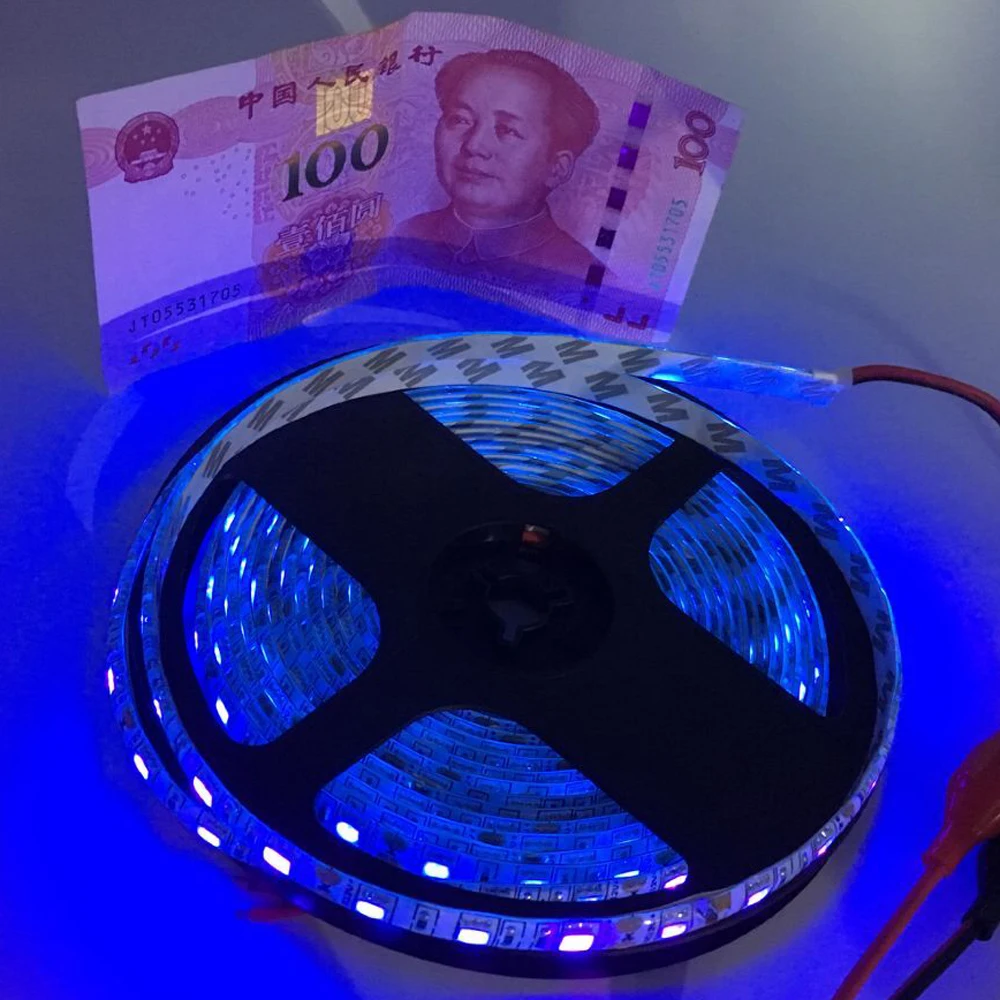 УФ светодиодная ленсветильник 3528 5050 SMD 60/120Led s/m 395-нм ультрафиолетовая Диодная