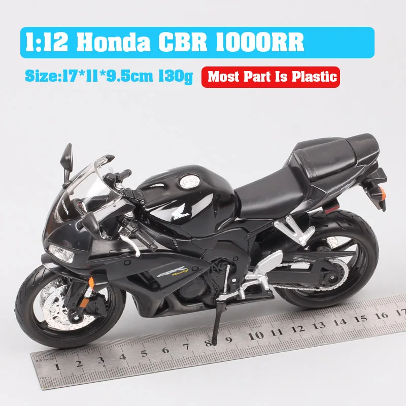 Maisto 1:12 Scale Black HONDA CBR 1000RR Motorcycle Diecast Model Motorbike Toys 