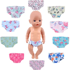 Cute Pattern Doll Panties Fit 18 Inch American Doll&43 Cm ReBorn Baby Doll Girl Gift,Our Generation Girl's Toy,Christmas Present