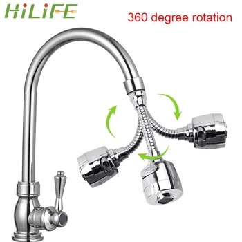 

HILIFE Nozzle Filter Water Saving Bathroom Tools Splash Extension Shower 2 Modes Adjustable 360 Degree Rotary Swivel Faucet