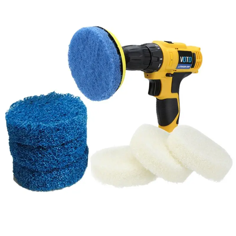 Electric Drill Brush Scrub Pad Spin Scrubber for Tile Sink Water Spot Fiberglass Tub Vinyl Floor Bathroom