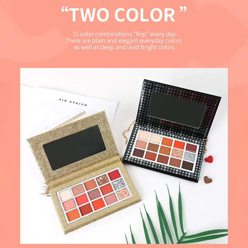 Glitter Eyeshadow Palette Nude Matte Metallic Smoky Lasting Makeup Shadows Professional Eye Makeup With Mirror#YJ2