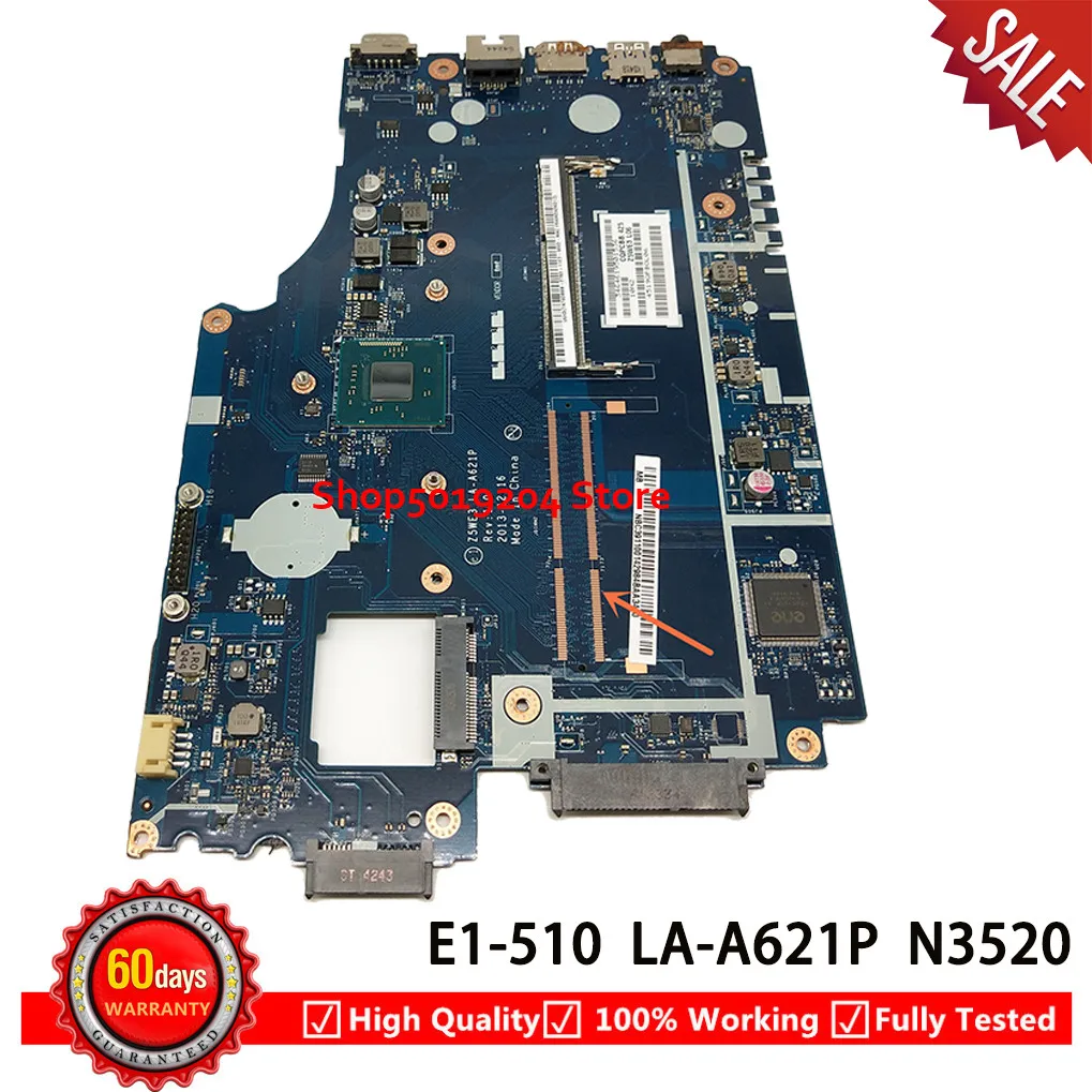 Для ACER Aspire E1-510 материнская плата Z5WE3 LA-A621P Материнская ноутбука N2820 N2920 N3520 |
