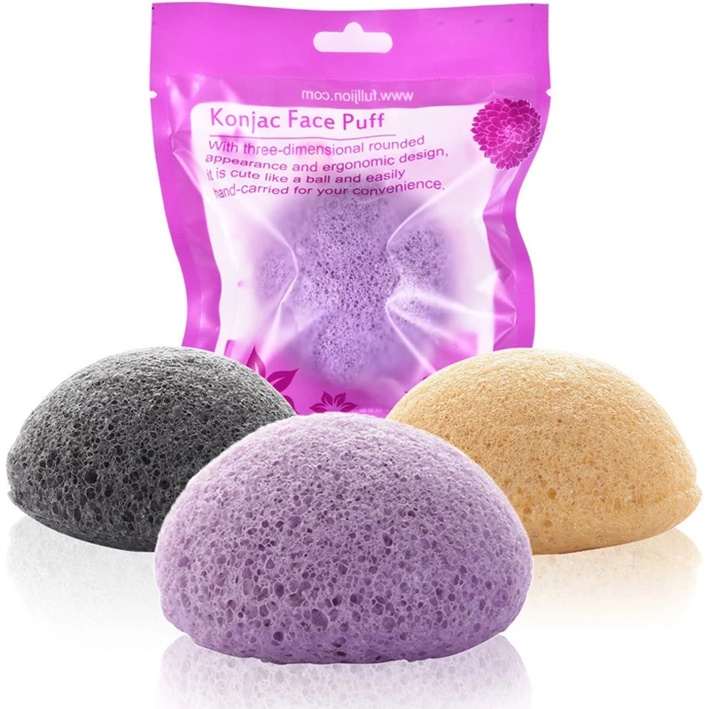 Natural Konjac Makeup Puff 6 Colors Facial Deep Cleansing Sponge Facial