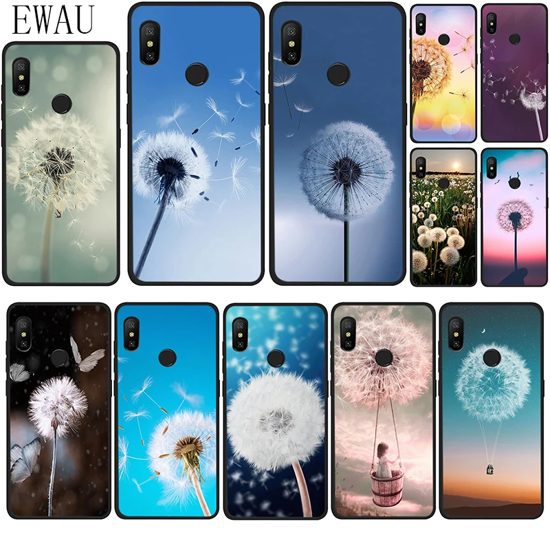 Силиконовый чехол для телефона EWAU Flower Одуванчик Xiaomi Redmi Note 4 4X 5 6 7 8 Pro 5A Prime 8T |