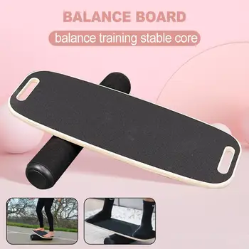 

Wooden Balance Board Yoga Twisting Fitness Balance Plate Core Workout For Abdominal Waist Legs Muscles Roller- Board Balancing
