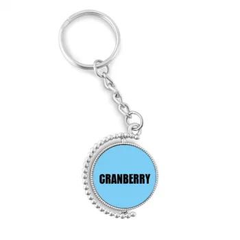 

Cranberry Fruit Name Foods Rotatable Key Chain Ring Keyholder