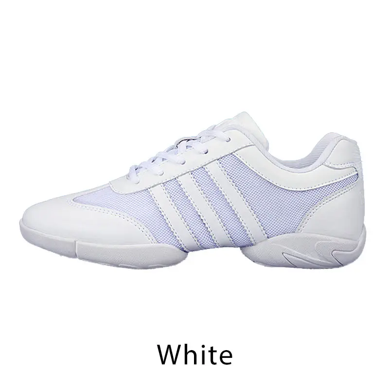 Детская обувь для аэробики, белые детские кроссовки с мягкой подошвой, женские спортивные кроссовки для фитнеса, Мужская Современная/Джаз/хип-хоп Танцевальная обувь - Цвет: White
