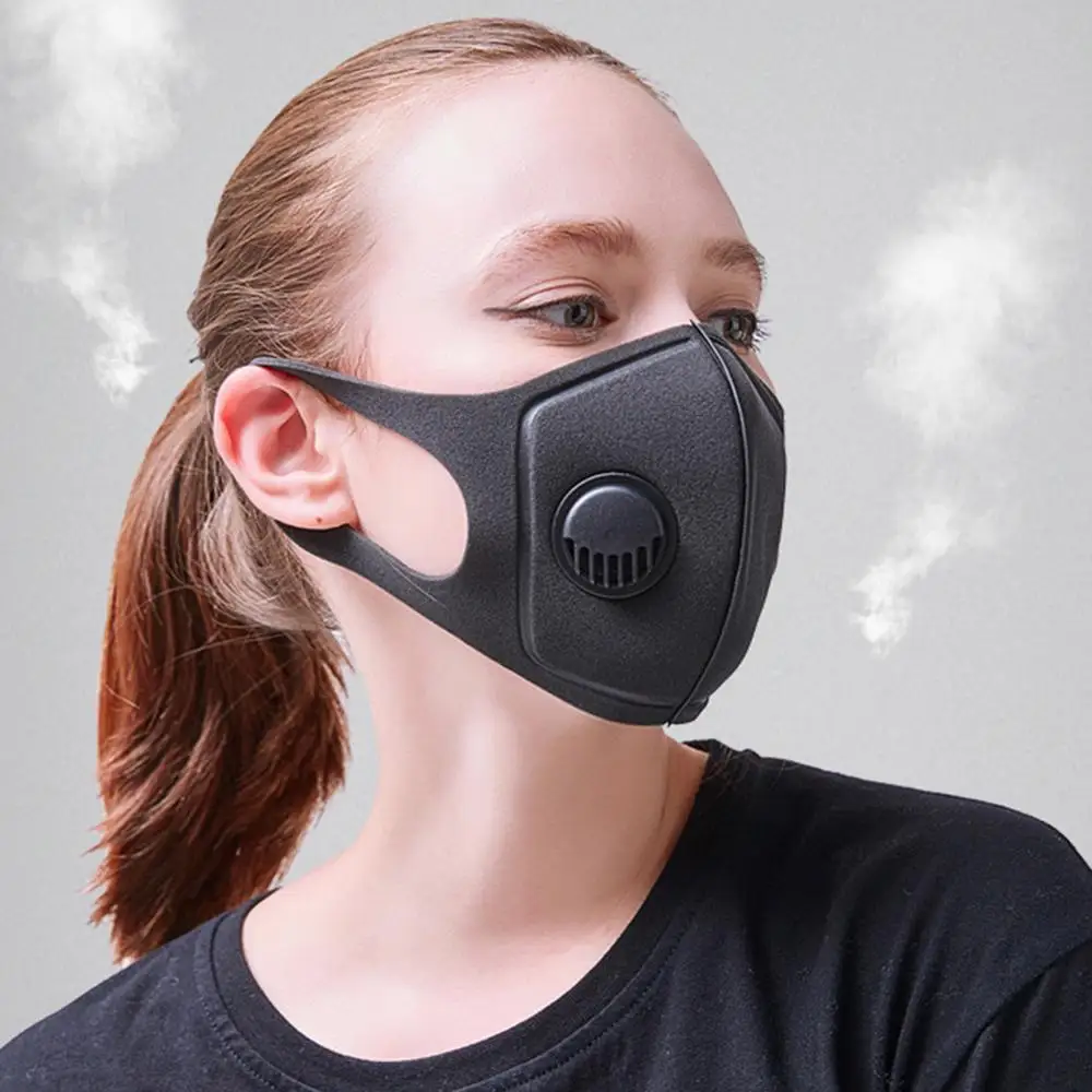 

Unisex Mouth Masks Anti Dust Face Mouth Cover Reusable PM2.5 Cycling Mask Dustproof Outdoor Travel Protection with Breath Valve