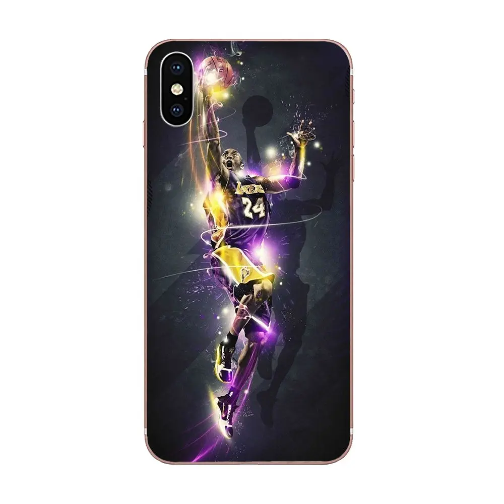 Lakers 24 для Apple iPhone 4 4s 5 5C 5S SE 6 6S 7 8 Plus X XS Max XR Мягкий Силиконовый ТПУ прозрачный индивидуальный рисунок