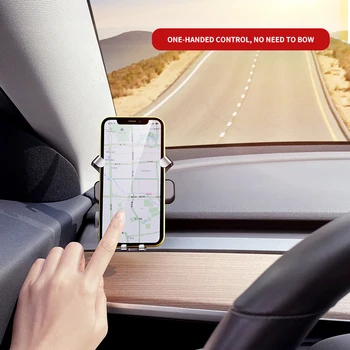 

LHD RHD Car dashboard phone holder for Tesla Model 3 car hud screen center dashboard navigation phone holder support plug play