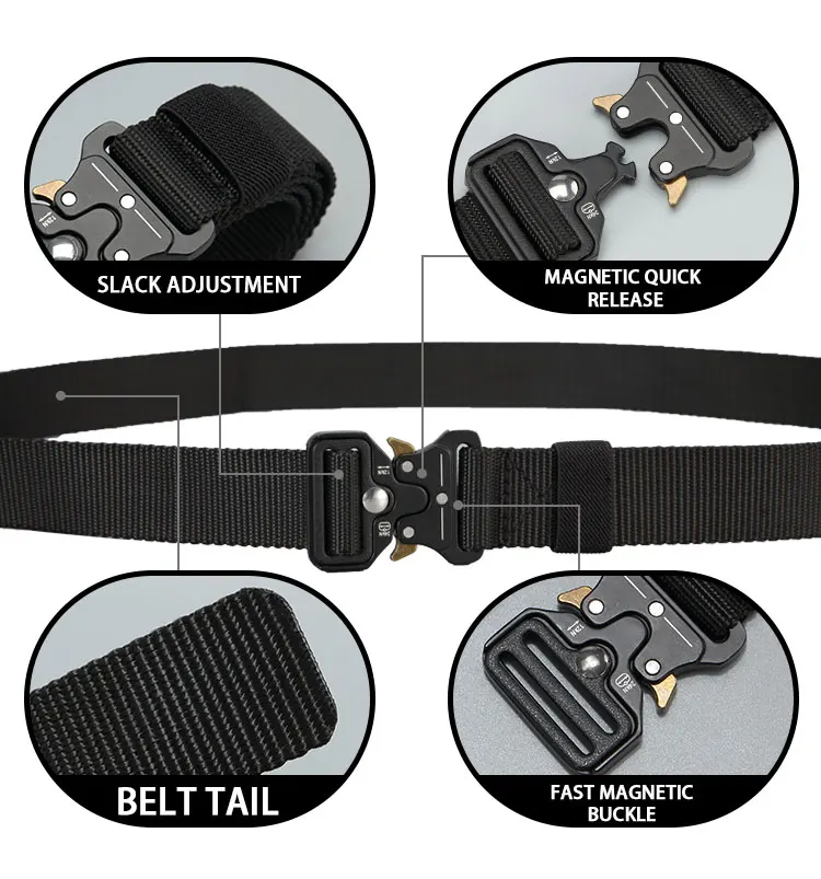 FRALU belt men outdoor hunting metal tactical belt multi-function alloy buckle high quality Marine Corps canvas belt for men - Image 6