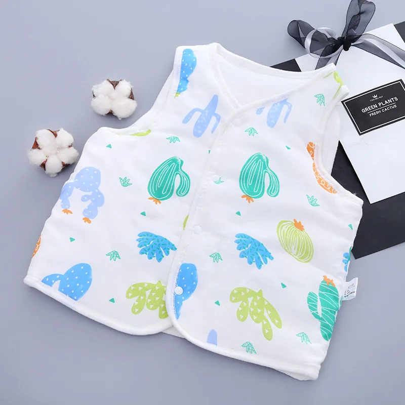 Baby clothing Vest Winter Coats Newborn waistcoat cotton warm clothes vest Kids clothes cartoon Printing