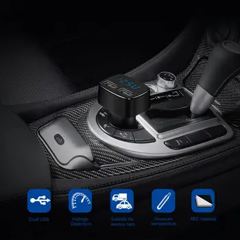 

Hot 4 In 1 Dual USB Car Charger Adapter LCD Digital Display Temperature Monitor DC 5V 3.1A Tester for iPhone Smart Phone 12-24V