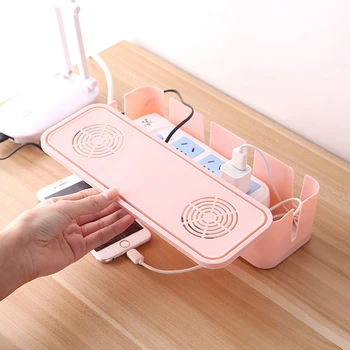 

Behogar Cartoon Hollow Pattern Free Punch Wireless Router Set Top Box Shelf Wall Board Hanging Organizer Mount for Home Office