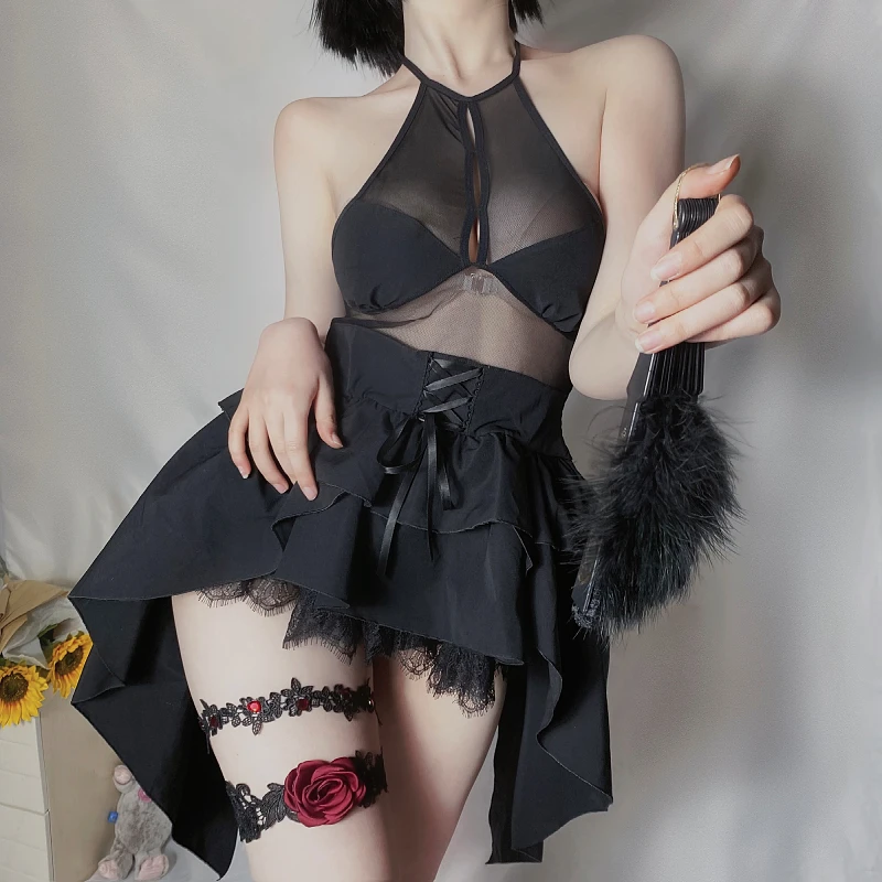 Paloli Sexy Gothic Lolita Cosplay Costumes Japanese Anime Demon Dark Character Outfit Skirt For Women Erotic Lingerie 0714 -Zentai shop online H1736d9561ff3409f80d85d66be609f66b.jpg