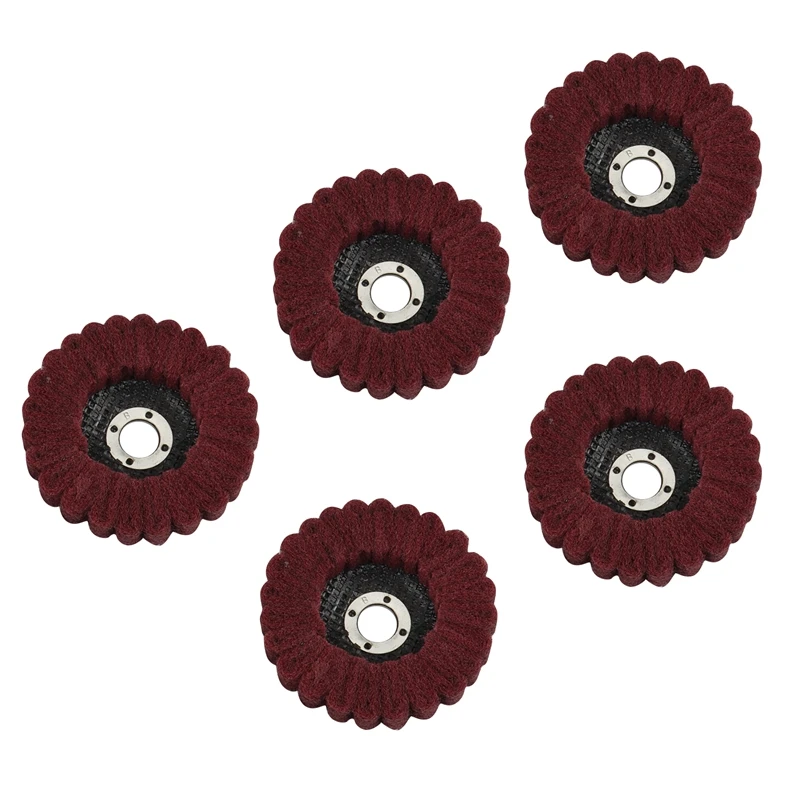 5PCS Vertical Scouring Pad Wheel, Flying Wing Sandwich Grinding Wheel