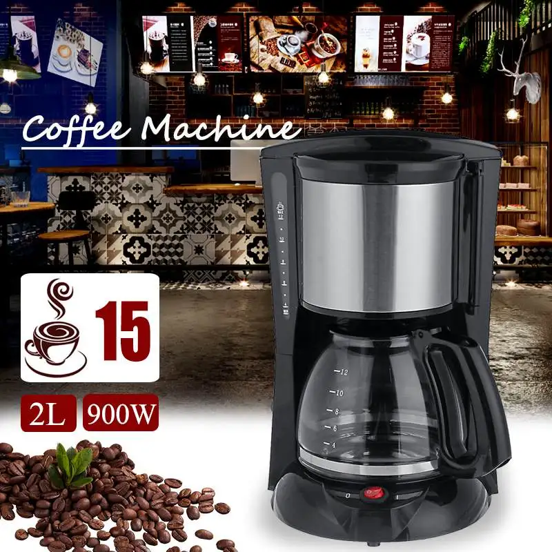 

2019 NEW 2000ml Household Office American Style Drip Tea/Coffee Making Machine 12 Cups Coffee Maker 900W Temperature Control
